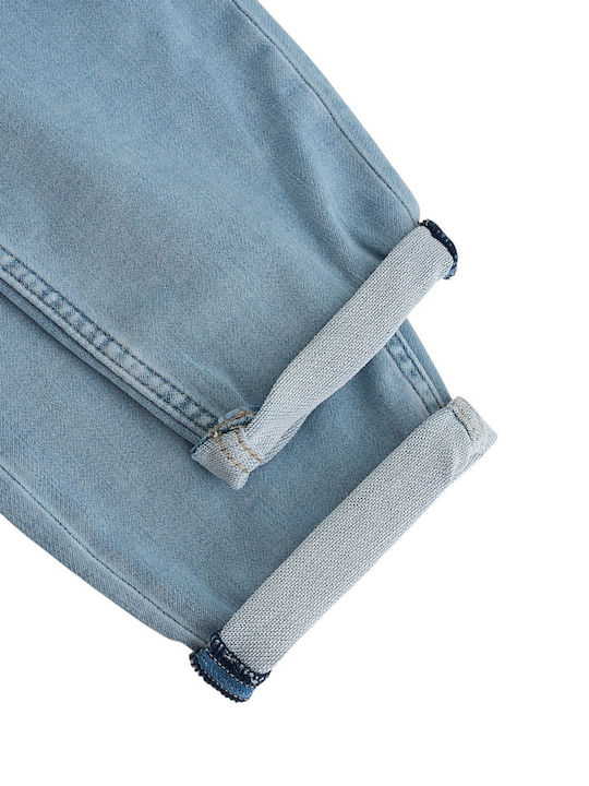Alex Ανδρικό Παντελόνι Τζιν Cropped Ελαστικό Relaxed Tapered Fit Μπλε