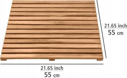 Wenko Set Badematten Hölzernes Akazie 55x55cm