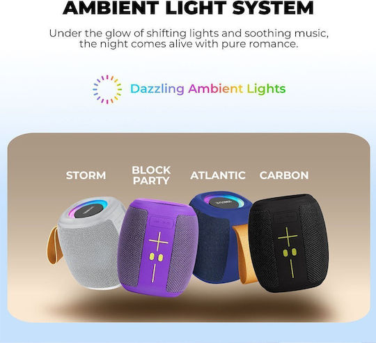 SONICGO! 5 Bluetooth Speaker with Radio and Battery Life up to 6 Hours Storm White