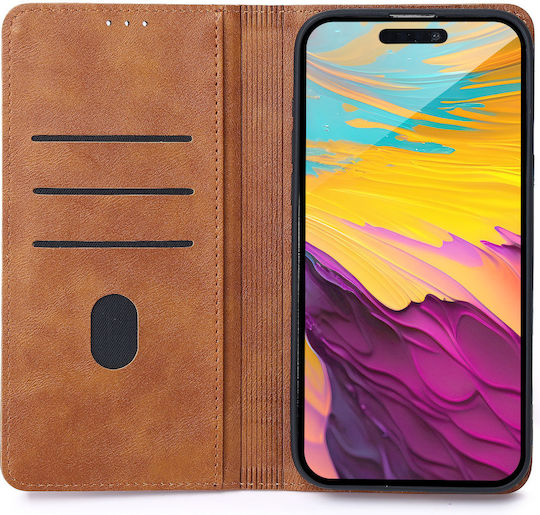 Smart Книга Силиконов / Изкуствена Кожа Кафява (Redmi Note 15 Pro+ / Poco M8 Pro)