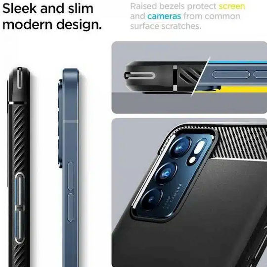 Spigen Armor Задна корица Силикон 2мм матово черно (Oppo Reno6 5G)