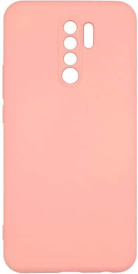 Θήκη Xiaomi Redmi 9 Silky Soft Touch Silicone Σομόν Προστασία Κάμερας