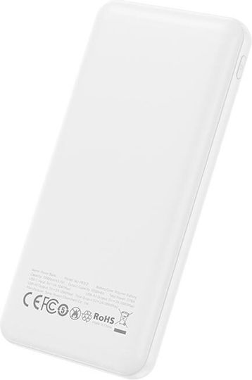 XO PB312 Power Bank 10000mAh 10W mit 2 USB-A Ausgangsanschlüsse und USB-C Ausgangsanschluss Weiß