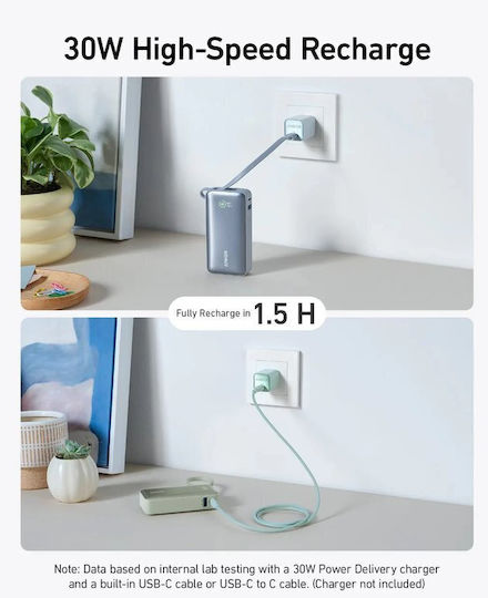 Anker Nano 545 Power Bank 10000mAh 30W με Θύρα USB-A και Θύρα USB-C Power Delivery / Quick Charge Πράσινο