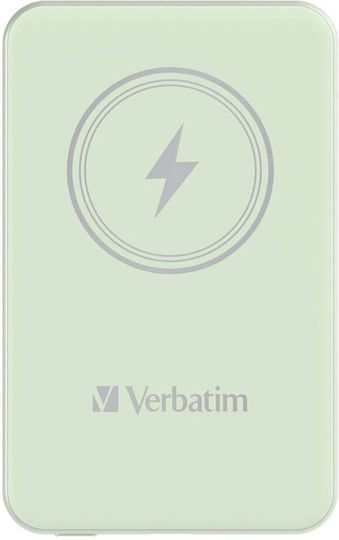 Verbatim Charge 'n' Go MagSafe Външна Батерия 5000mAh с USB-C Изходен Порт Power Delivery Зелен