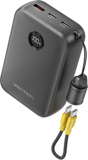 Vention Power Bank 20000mAh 22.5W cu Port USB-A și Port USB-C Negru