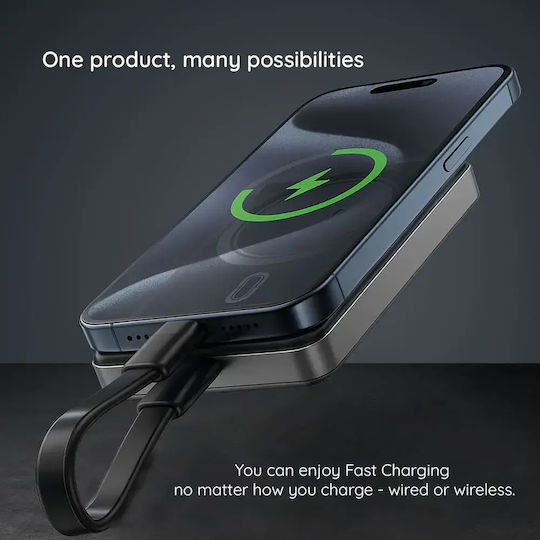 Hoco Acefast M12 MagSafe Външна Батерия 10000mAh 20W с USB-C Изходен Порт Power Delivery Черна