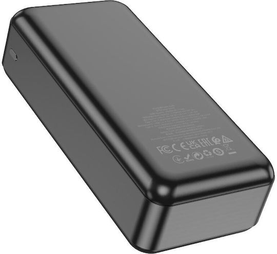 Hoco J101B Astute Baterie Externă 30000mAh 20W cu 2 Porturi USB-A și Port USB-C Power Delivery / Încărcare Rapidă Negru