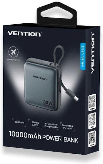Vention FHE Power Bank 10000mAh 35W mit USB-C Ausgangsanschlüsse Power Delivery / PPS Grau