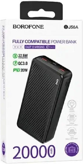 Borofone BJ56A Power Bank 20000mAh 22.5W Ladeleistung Schwarz