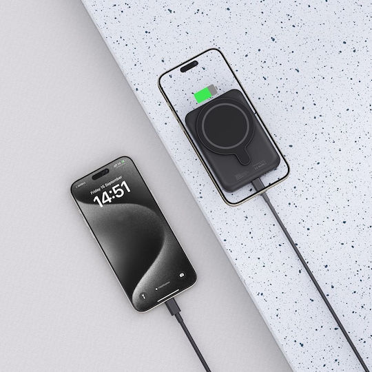 Tech-Protect PB10 Lifemag MagSafe Power Bank 5000mAh 15W Stromlieferung Μαύρο