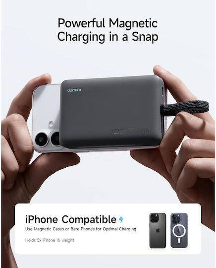 Cuktech CP132ML MagSafe Power Bank 10000mAh 22,5W Ladeleistung Schwarz