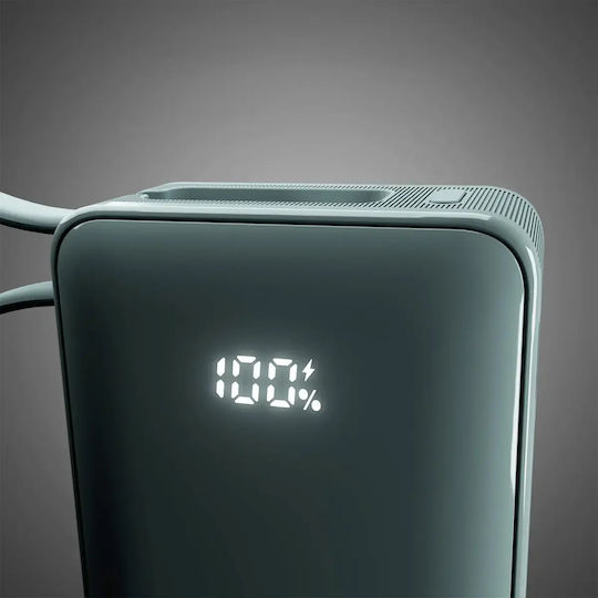 SBS Power Bank 10000mAh 22.5W με Θύρα USB-A και Θύρα USB-C Power Delivery Γαλάζιο