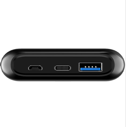Energizer Powerbank QE10000 10000mAh 15W με 3 Θύρες USB-A Power Delivery / Quick Charge Μαύρο