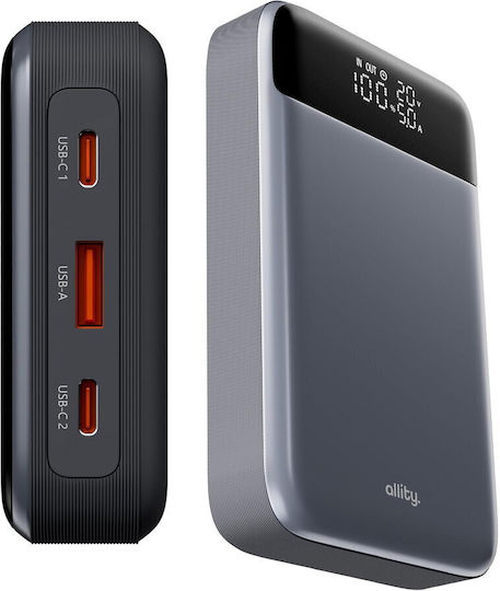 Allity APB-200 Power Bank 19200mAh 130W με Θύρα USB-A και 2 Θύρες USB-C Power Delivery / Quick Charge Γκρι