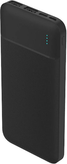 Platinet PMPB10W705B Power Bank 10000mAh με 2 Θύρες USB-A και Θύρα USB-C Μαύρο