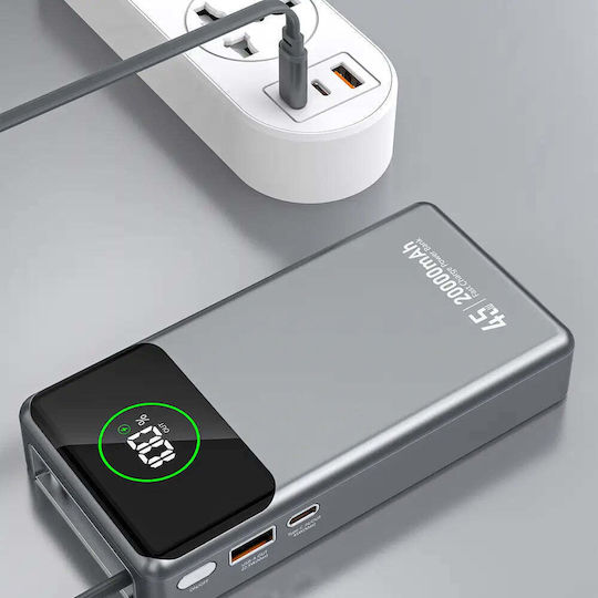 Dudao K31 Pro Power Bank 20000mAh 22.5W mit USB-C Ausgangsanschlüsse Power Delivery / Schnellladung Graues