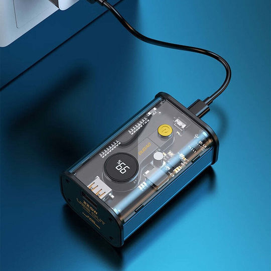 Dudao K16 Power Bank 10000mAh 22.5W με Θύρα USB-A και Θύρα USB-C Μαύρο