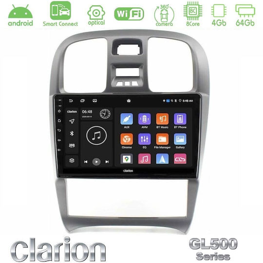 Clarion Car Audio System for Hyundai Sonata 2001-2005 (Bluetooth/USB/WiFi/GPS/Apple CarPlay/Android Auto) with 9" Touch Screen