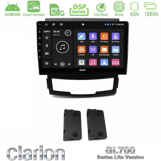 Clarion Car Audio System for Ssangyong Korando 2010-2014 (Bluetooth/USB/WiFi/GPS/Apple CarPlay/Android Auto) with 9" Touch Screen
