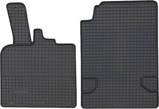Petex Vordere Matten 2Stück aus Gummi für Smart FürZwei 2007 Schwarz