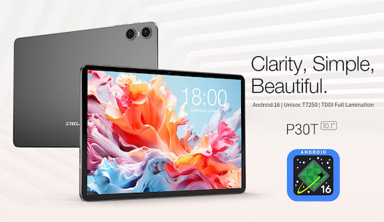 Teclast P30T 10.1" Tablet (3GB/128GB/Keyboard/Stylus/Case) Grey