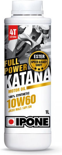Ipone 10W-60 Synthetic Motorcycle Oil for Four-Stroke Engines 1lt