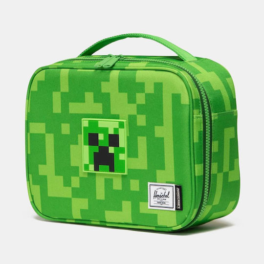 Herschel Pop Quiz Kids' Lunch Bag Handbag 5 Litre Green Minecraft 20cm