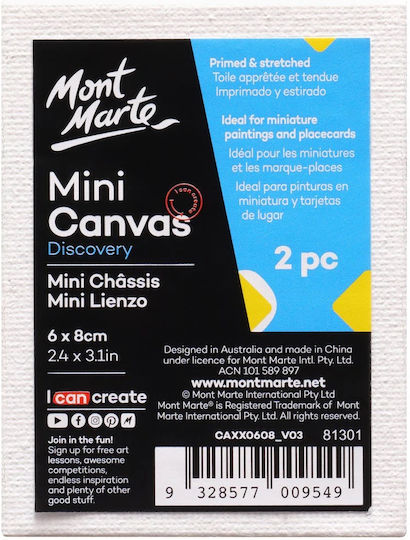 Mont Marte Mini Canvas 6x8cm 2pcs/set