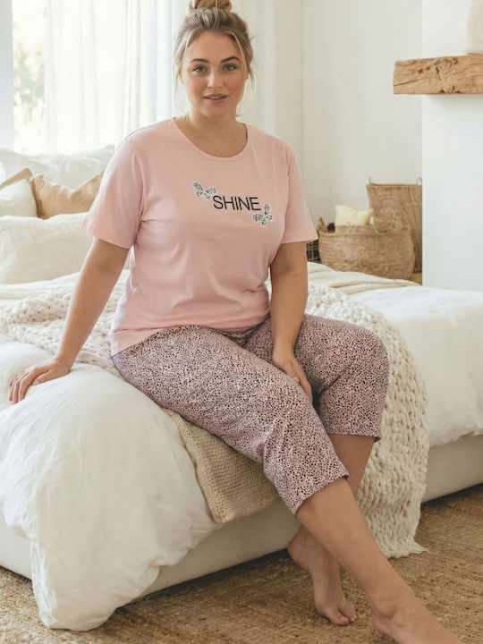 Boyraz Summer Women's Pink Powder Pyjama Set