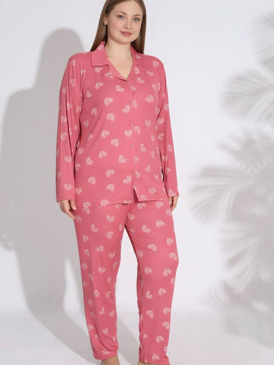 Boyraz Winter Women's Pyjama Set Coral