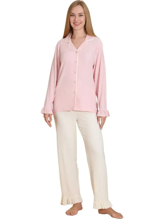 Boyraz Summer Women's Pink Pyjama Set