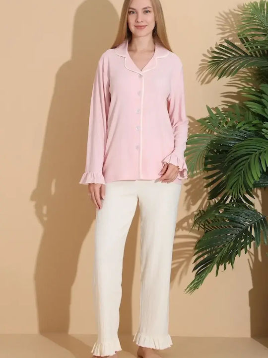 Boyraz Summer Women's Pink Pyjama Set