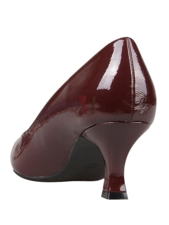 Pumps mit niedriger Absatzhöhe Burgundisch
