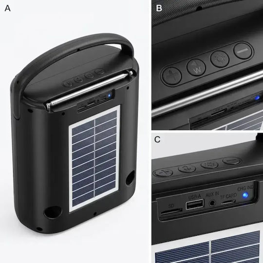 Ηχείο Bluetooth 20W με Ραδιόφωνο και Διάρκεια Μπαταρίας έως 5 ώρες Solar Charging and USB-C Recharge