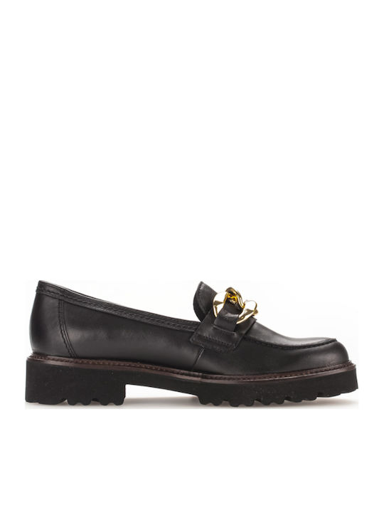 Δερμάτινα Γυναικεία Loafers σε Μαύρο Χρώμα