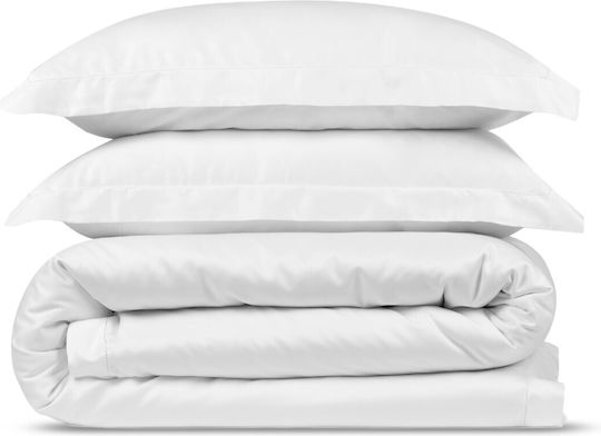 Valeria Home Set Huse Pentru Pilote 220x240cm Supradublă Cu 2 Fețe De Pernă & 1 Cearșaf Alb
