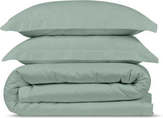 Valeria Home Set Huse Pentru Pilote 200x220cm Dublă Cu 2 Fețe De Pernă Și 1 Cearșaf Verde