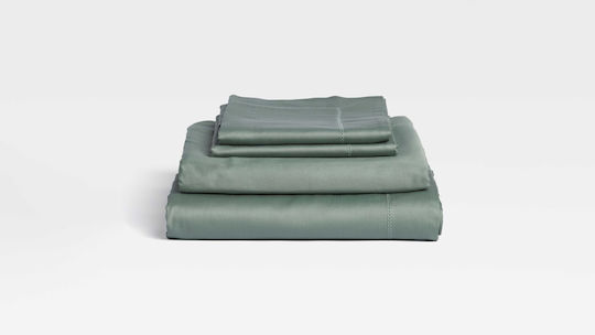 Valeria Home Set Huse Pentru Pilote 220x240cm Superdublu Cu 2 Fețe De Pernă Și 1 Cearșaf Verde