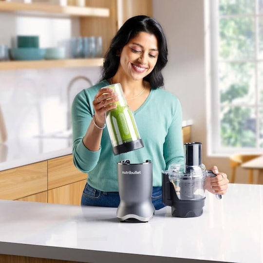 NutriBullet Ultra Plus+ Блендер с Кана Tritan 900 мл 1200W Сребрист