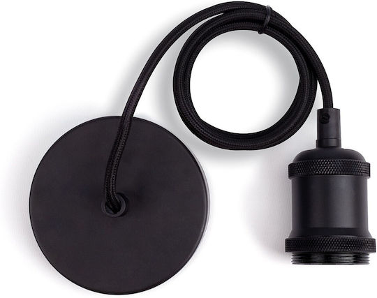 Vintage Black E27 Pendant Lamp E27 Max 60w Cable Length 1m