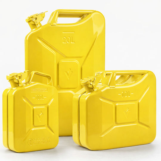 Fuel Canister Made Steel Sheet Capacity 20l Yellow Valpro
