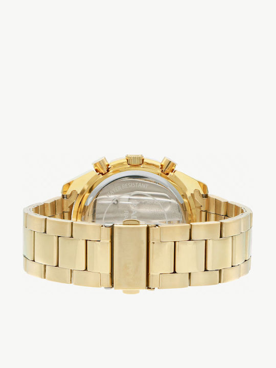 Radiant Herrenuhr 44mm Batterie mit Gold Rostfreiem Stahlarmband