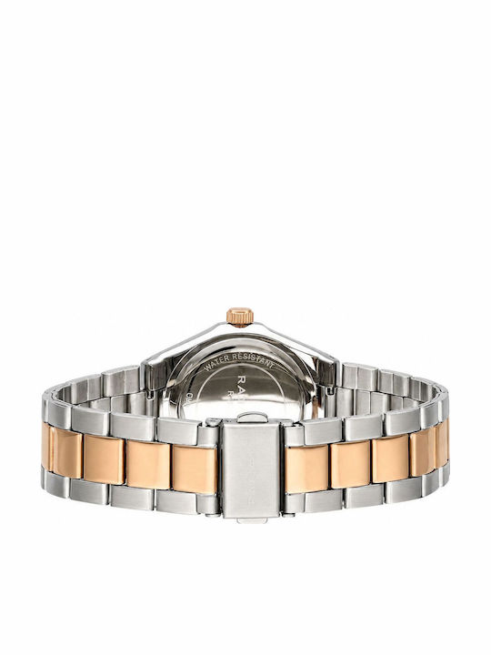 Radiant Herrenuhr 34mm Batterie mit Rosafarbenem rostfreiem Stahlarmband
