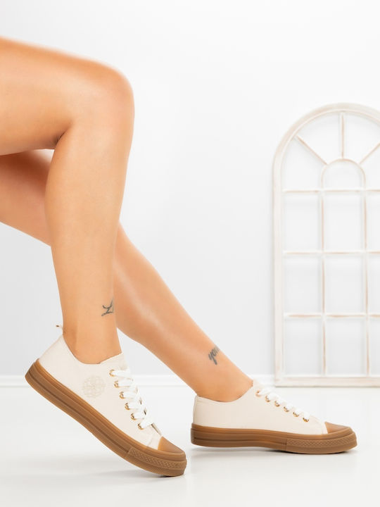 Adidași Flatforms Pentru Femei Bej