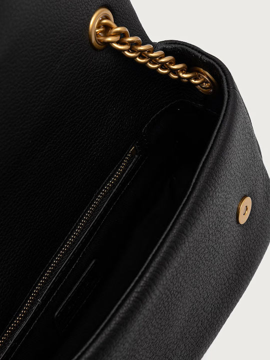 Click Leather Women's Shoulder Crossbody Bag Black