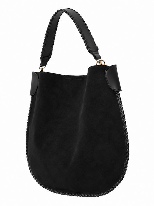 Set Fabric Women's Shoulder Crossbody Suede Black Bag