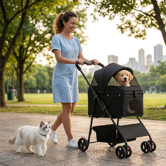 Lelo Pet CityRide – Premium Cosul Pentru Transport Câine / Pisică Până La 15kg Negru L93xL45xÎ63cm