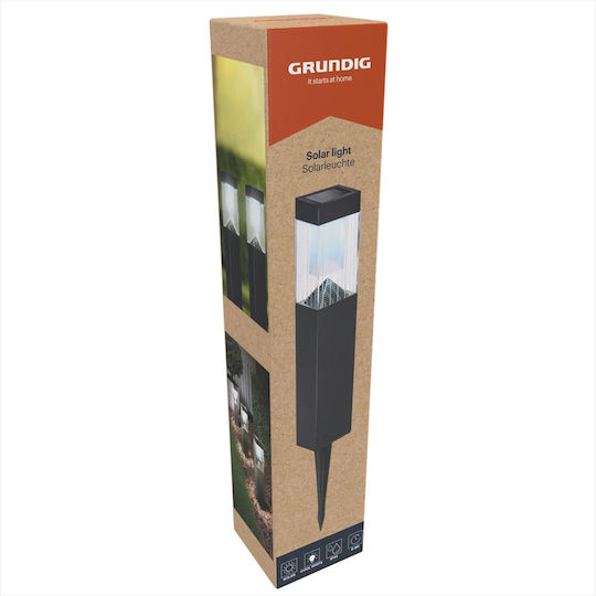 Grundig Καρφωτό Ηλιακό Φωτιστικό Γλάστρα Ψυχρό Λευκό με Φωτοκύτταρο IP44 6.5x6.5x34εκ.