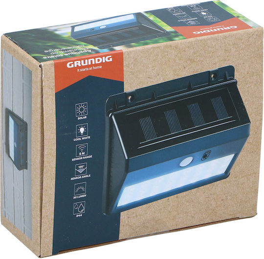 Grundig Wall Mounted Solar Light Cold White with Motion Sensor and Photocell IP44 8x6x13cm